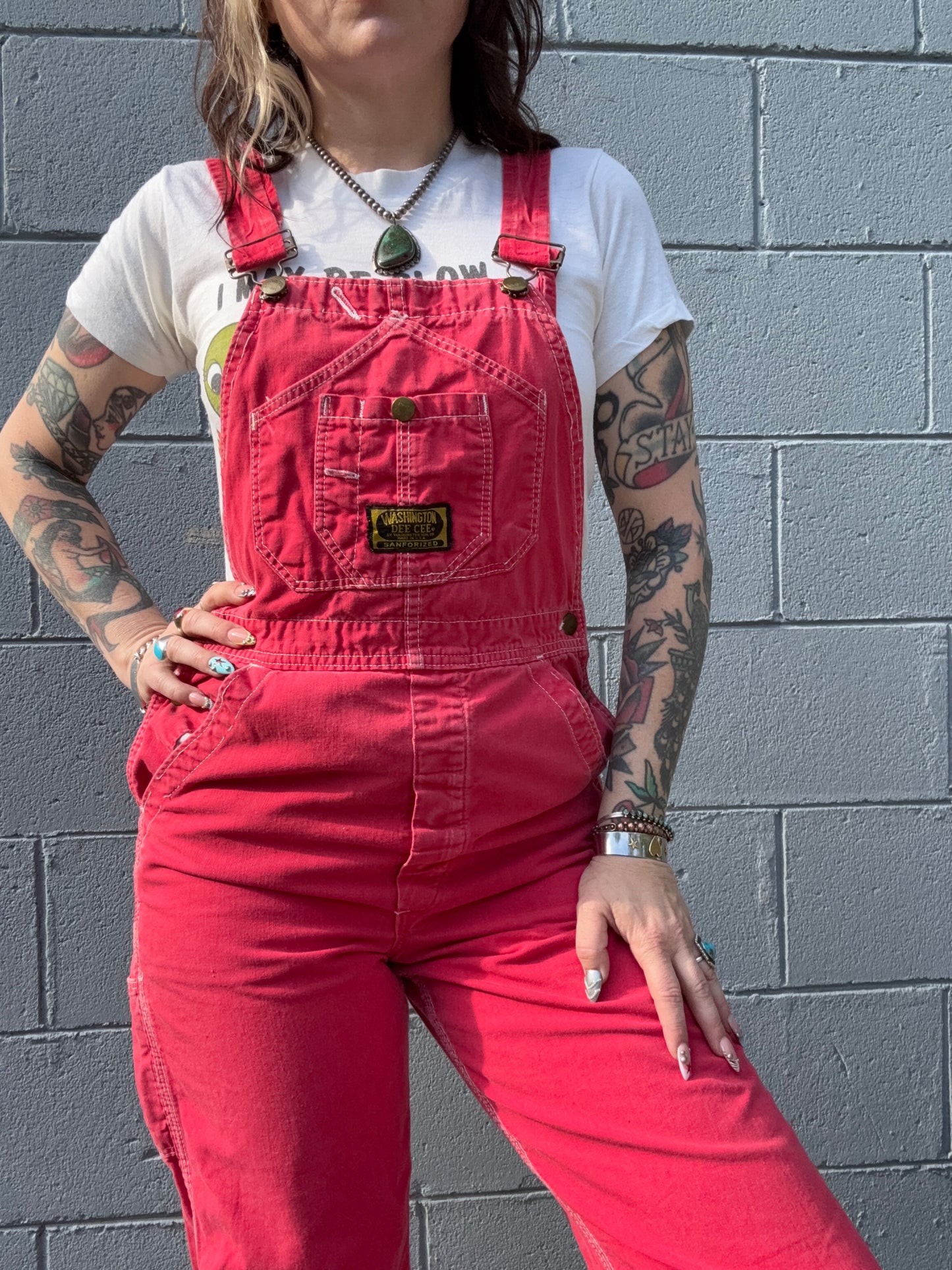 Vintage Washington Dee Cee Overalls Red