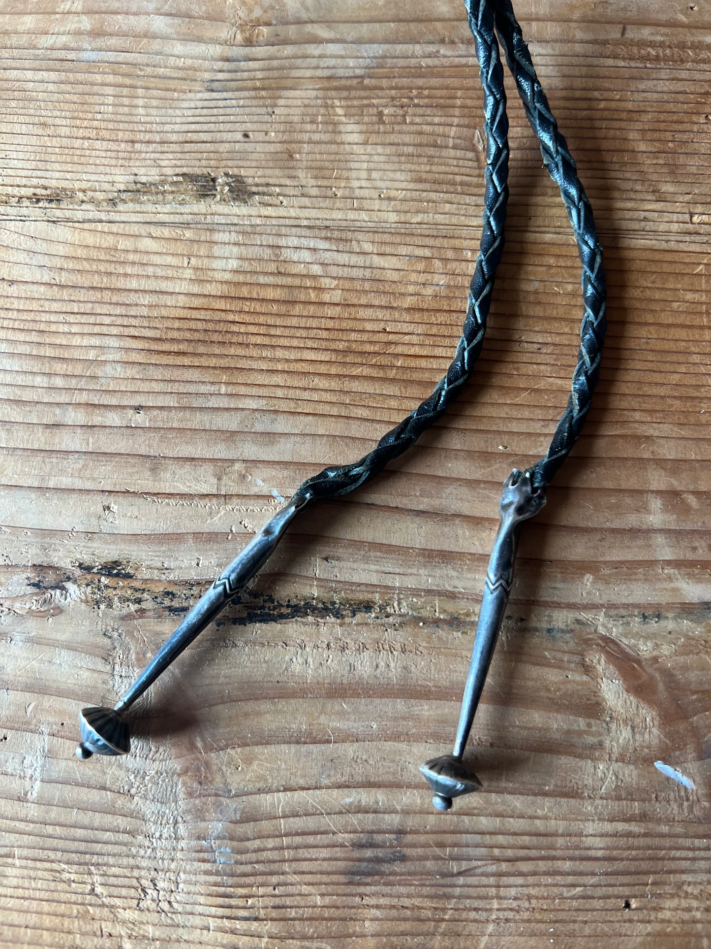 2 Stone Sterling Large Bolo Tie