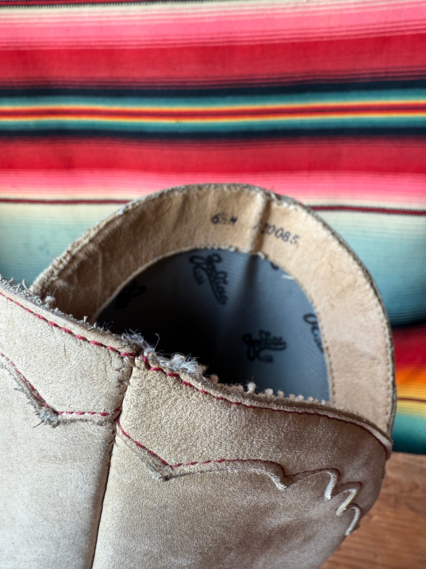 1980s Zodiac Feather Inlay Boots 6.5