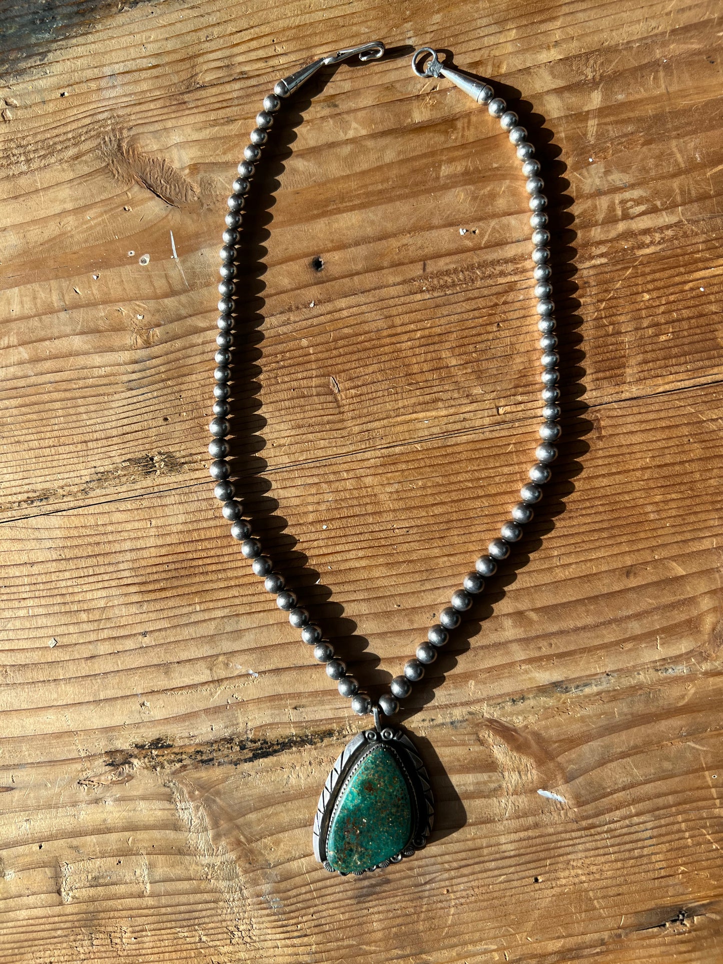 Sterling Beaded Pendant Necklace (MA)