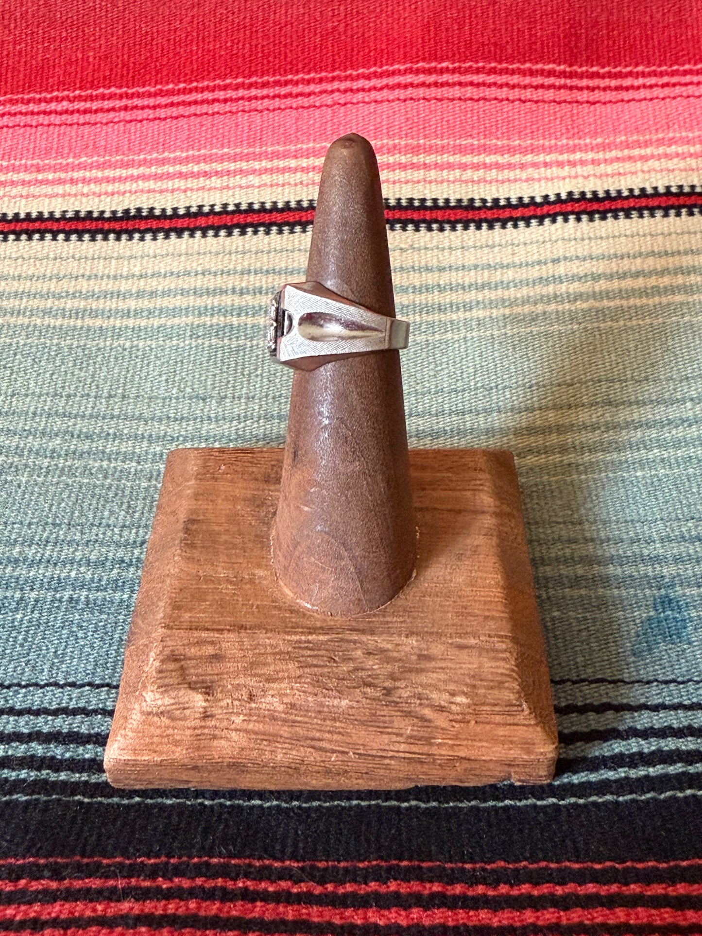 Art Deco Sterling "N" Signet Ring