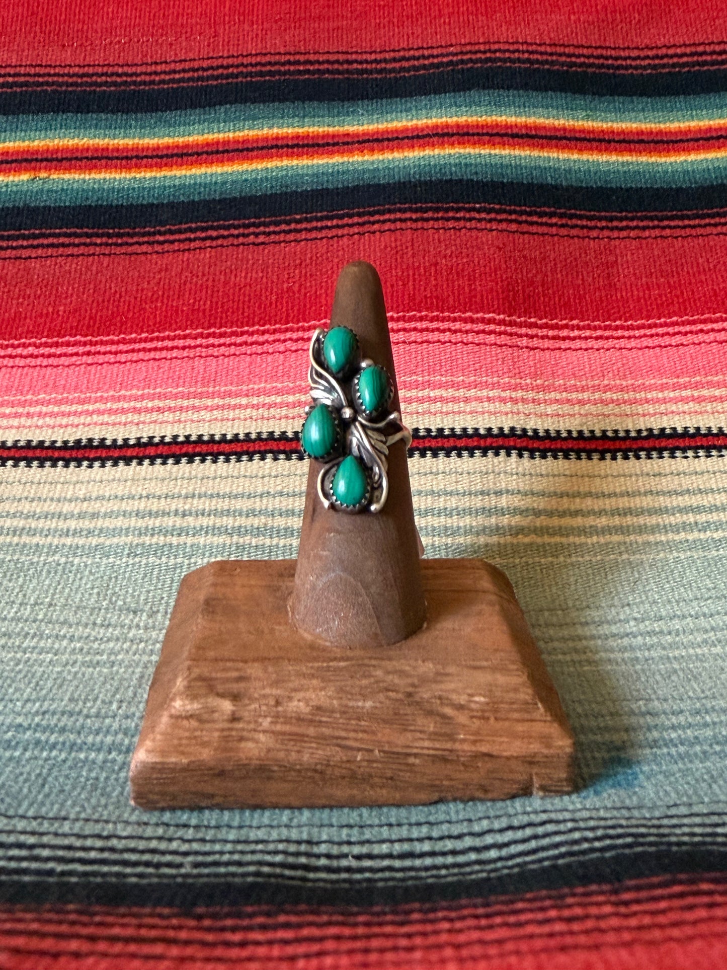 4 Stone Malachite Ring