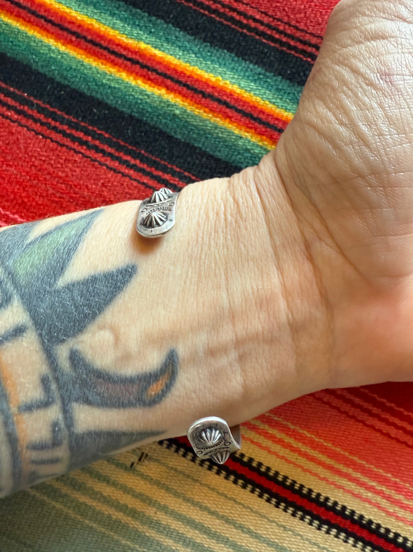 Vintage Bell Trading Post sterling stacker cuff (MA)