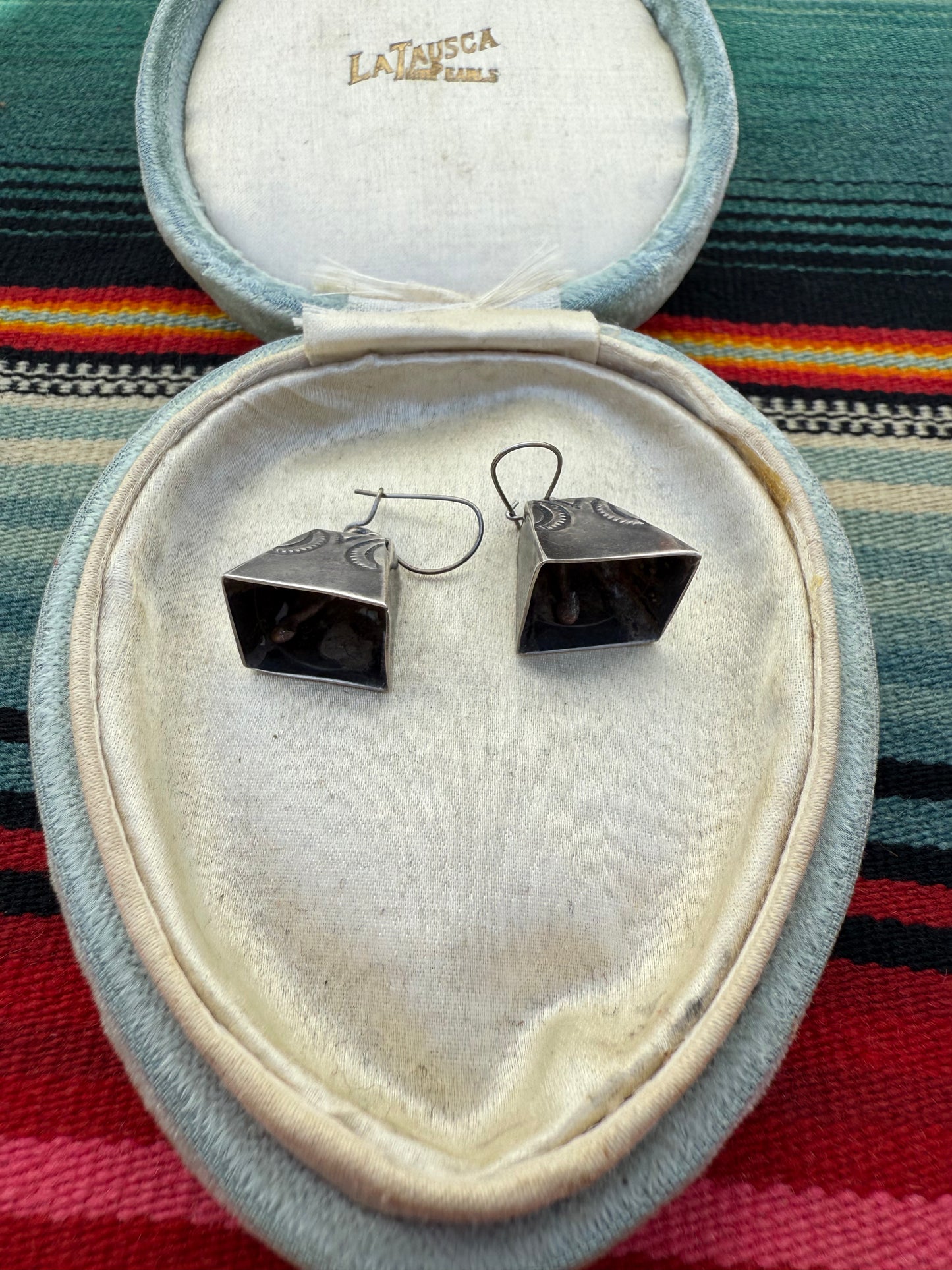 vintage Fred Harvery Era sterling bell earrings (MA)