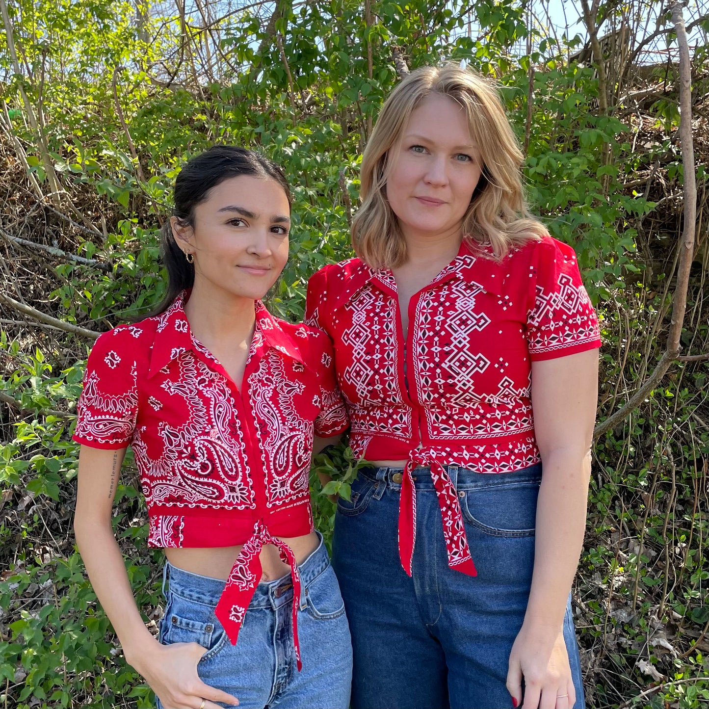 Handmade Red Bandana Top