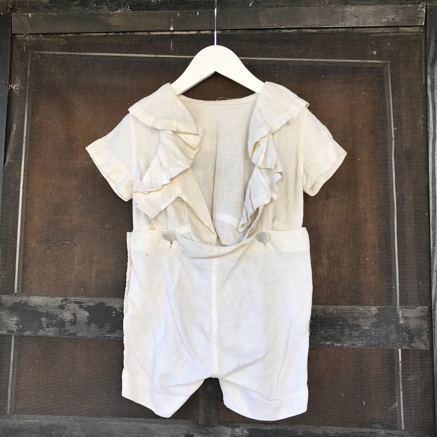1940s Linen Baby Outfit