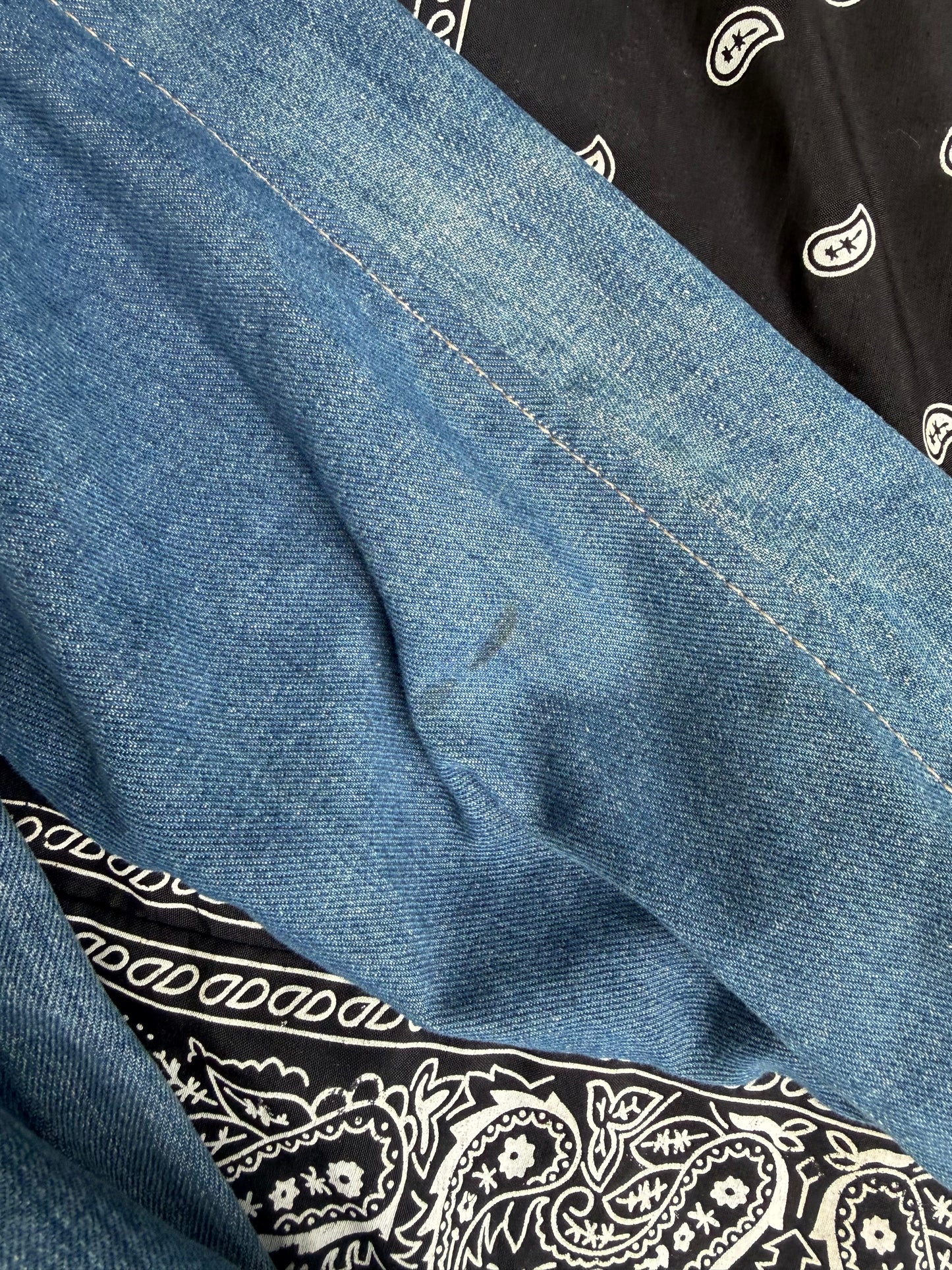 1970s Buckskin and Denim Men's Shirt (JM)