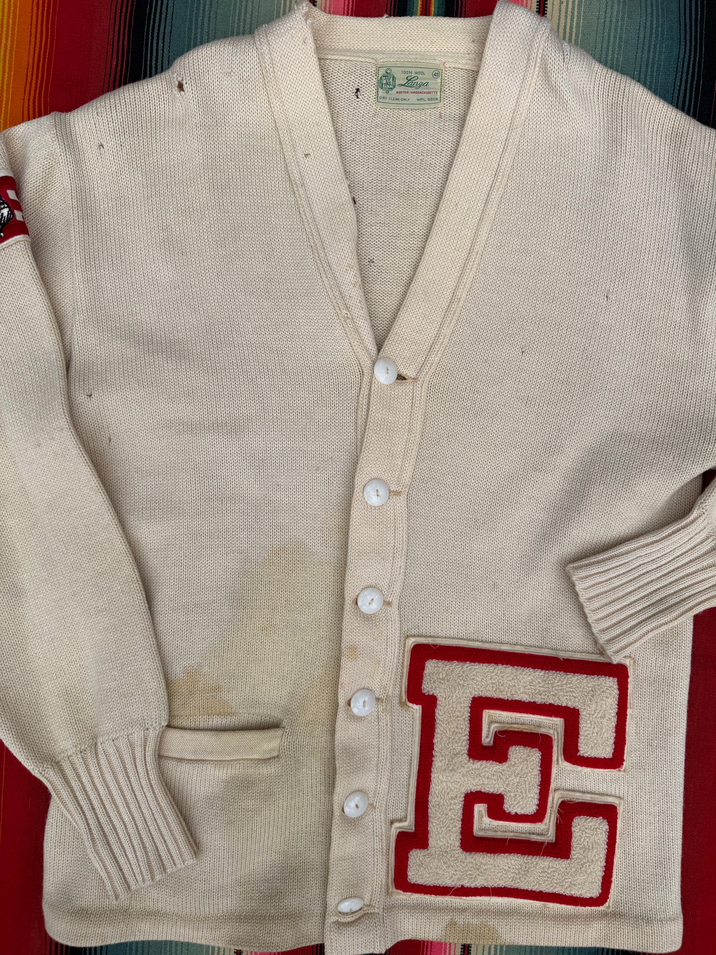 Vintage 1960s Lanza Collegiate Cardigan