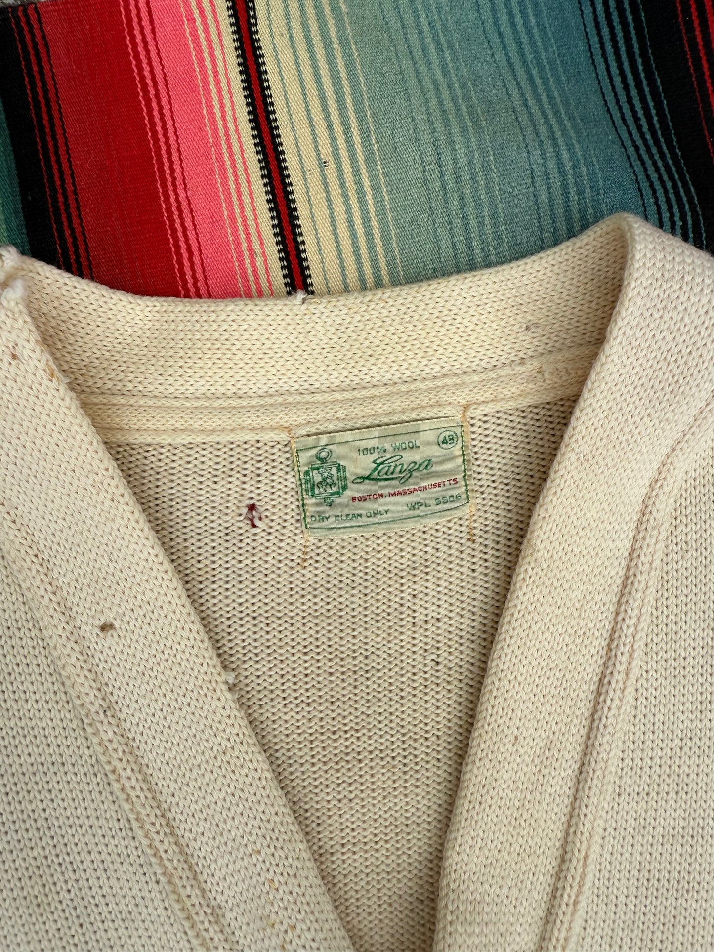 Vintage 1960s Lanza Collegiate Cardigan