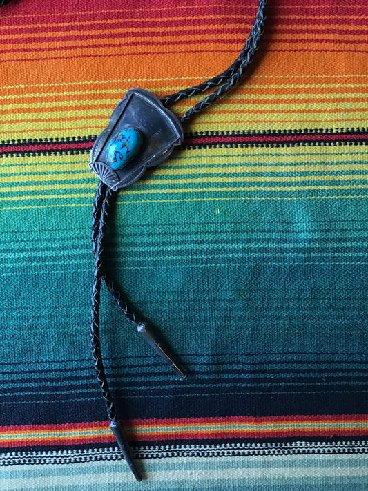 Vintage Sterling and Turquoise Bolo