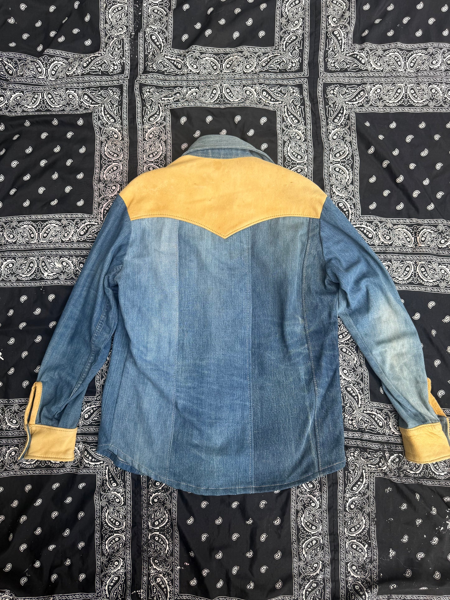 1970s Buckskin and Denim Men's Shirt (JM)