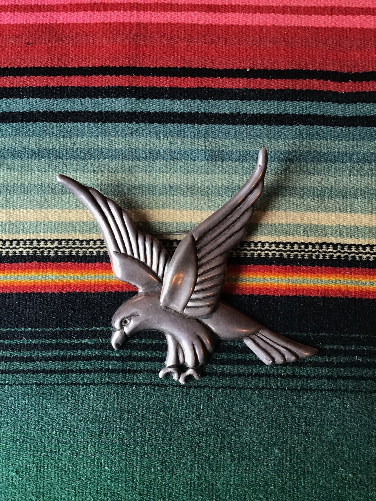 Vintage Sterling Mexican Eagle Pin Large (MA)