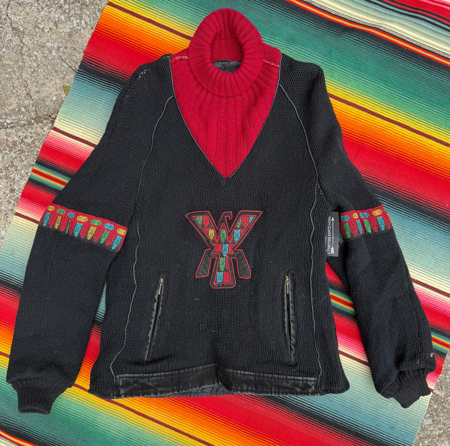 Vintage  Robert Lewis Skua Lined Aztec Sweater