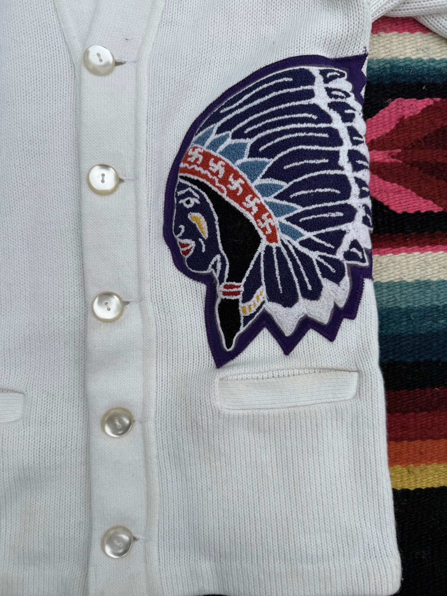 Vintage 1970s Indian Head Cardigan