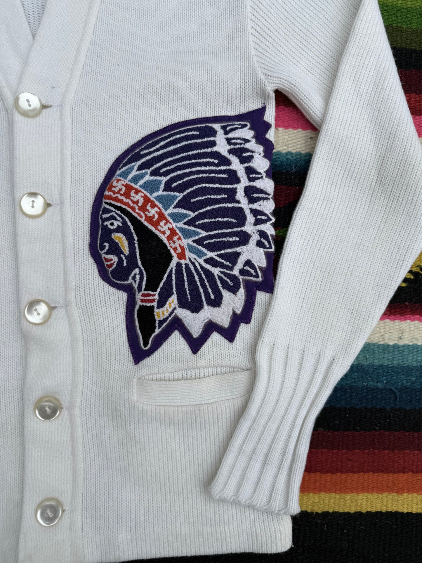 Vintage 1970s Indian Head Cardigan