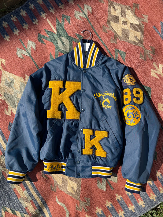 1980s King Football Bomber Jacket