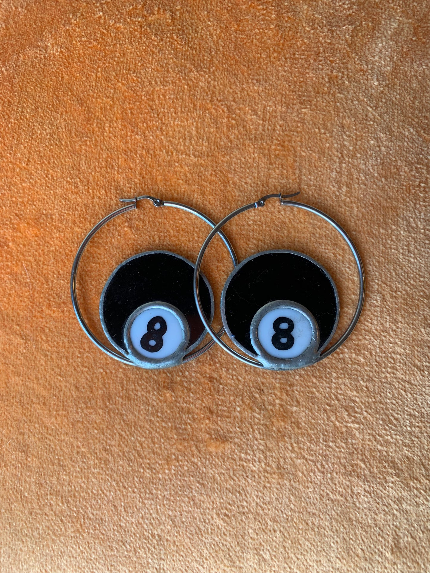 Stained Glass 8 Ball Earrings