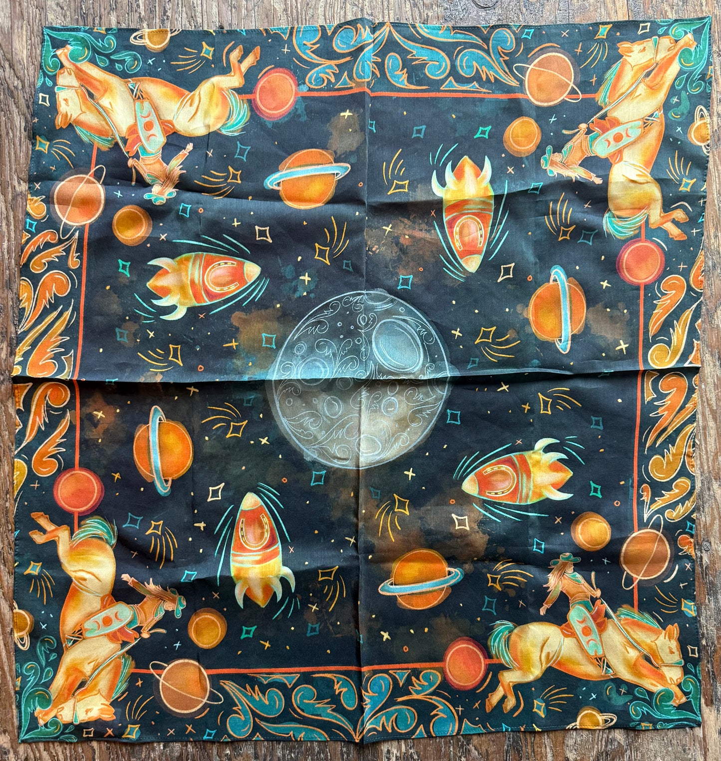 Cosmic Cowgirl Silk Scarf
