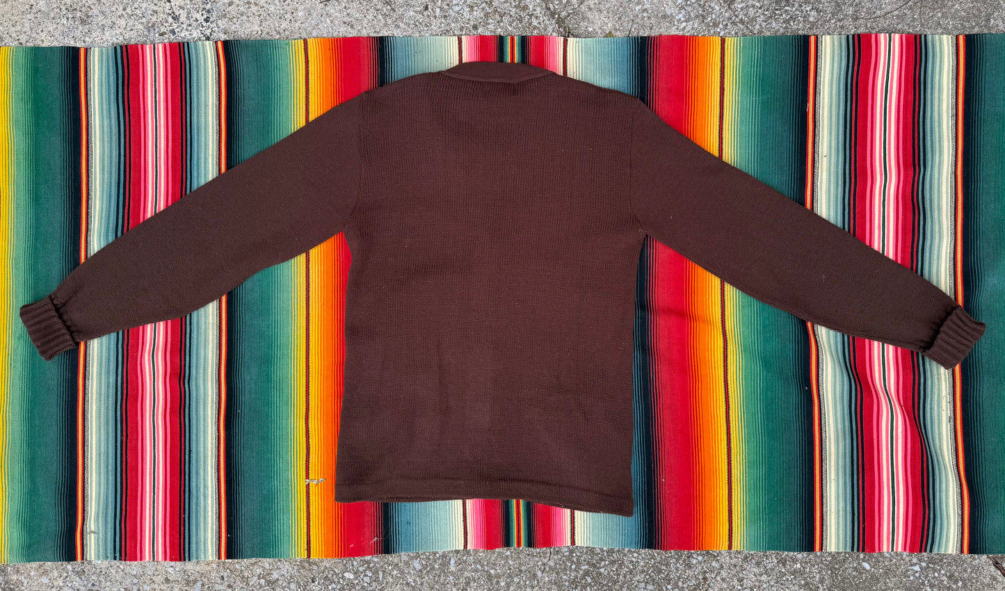 Vintage Champion "BW" Letterman Knit Cardigan