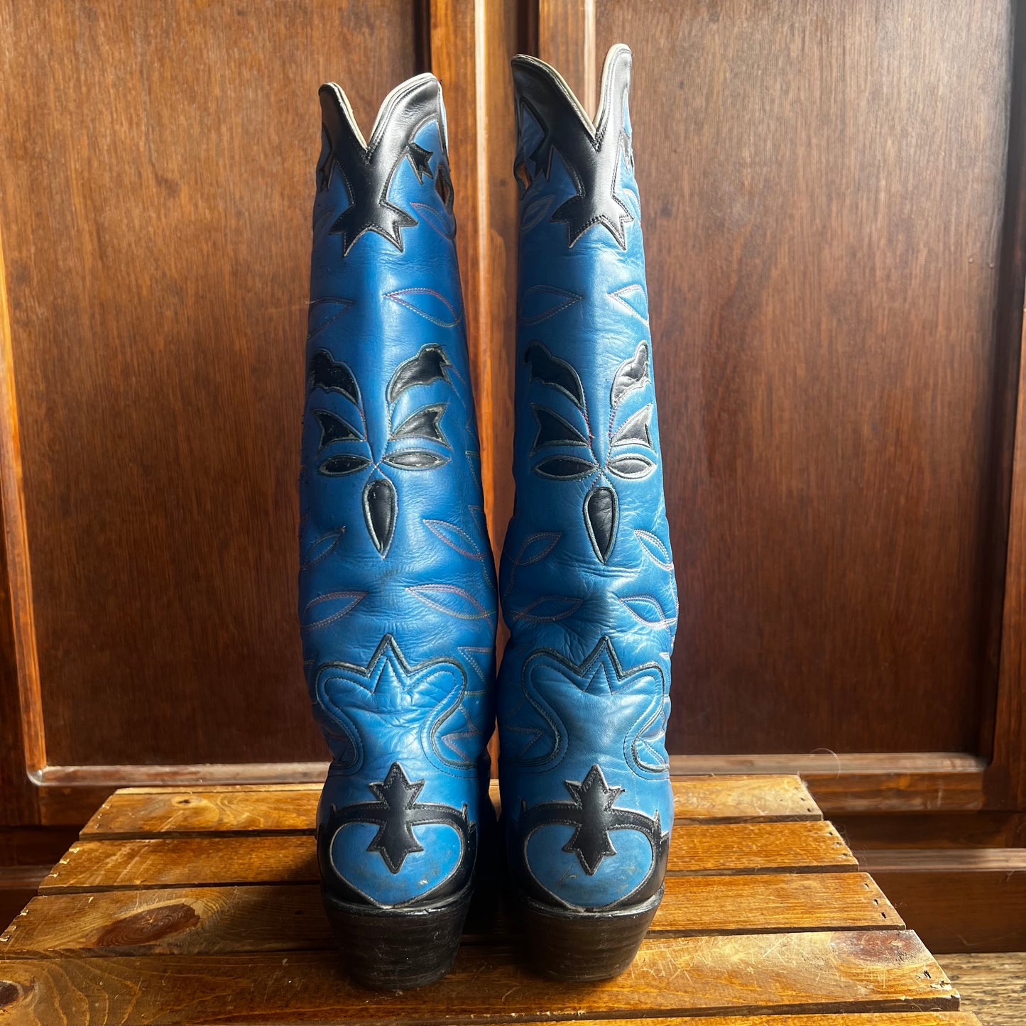 VTG Custom Blue Bowman Cowboy Boots