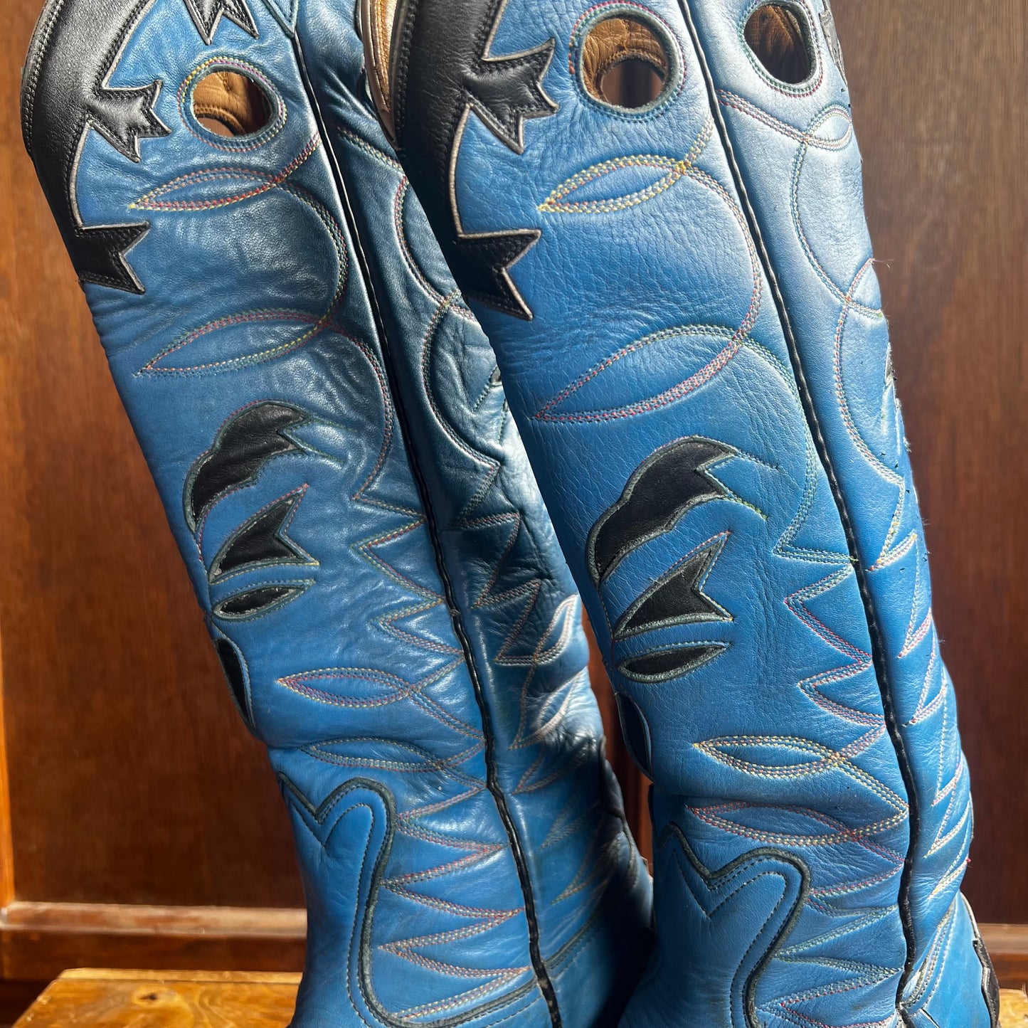 VTG Custom Blue Bowman Cowboy Boots