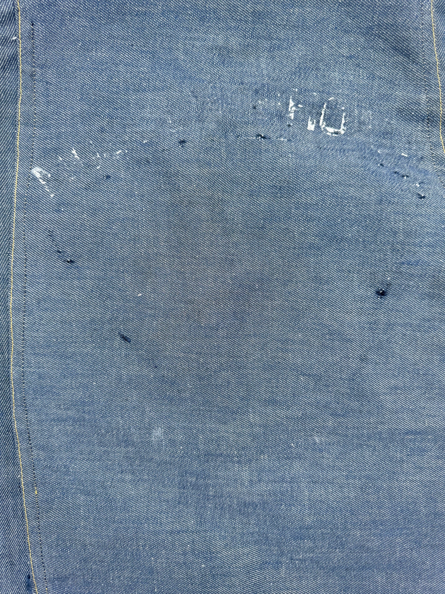 1970s Handmade Selvedge Denim Biker Vest w/ Harley Patch (C)