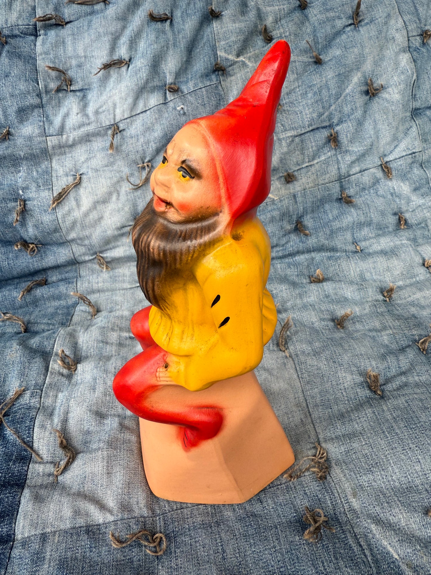 Large Vintage Bisque Gnome (C)