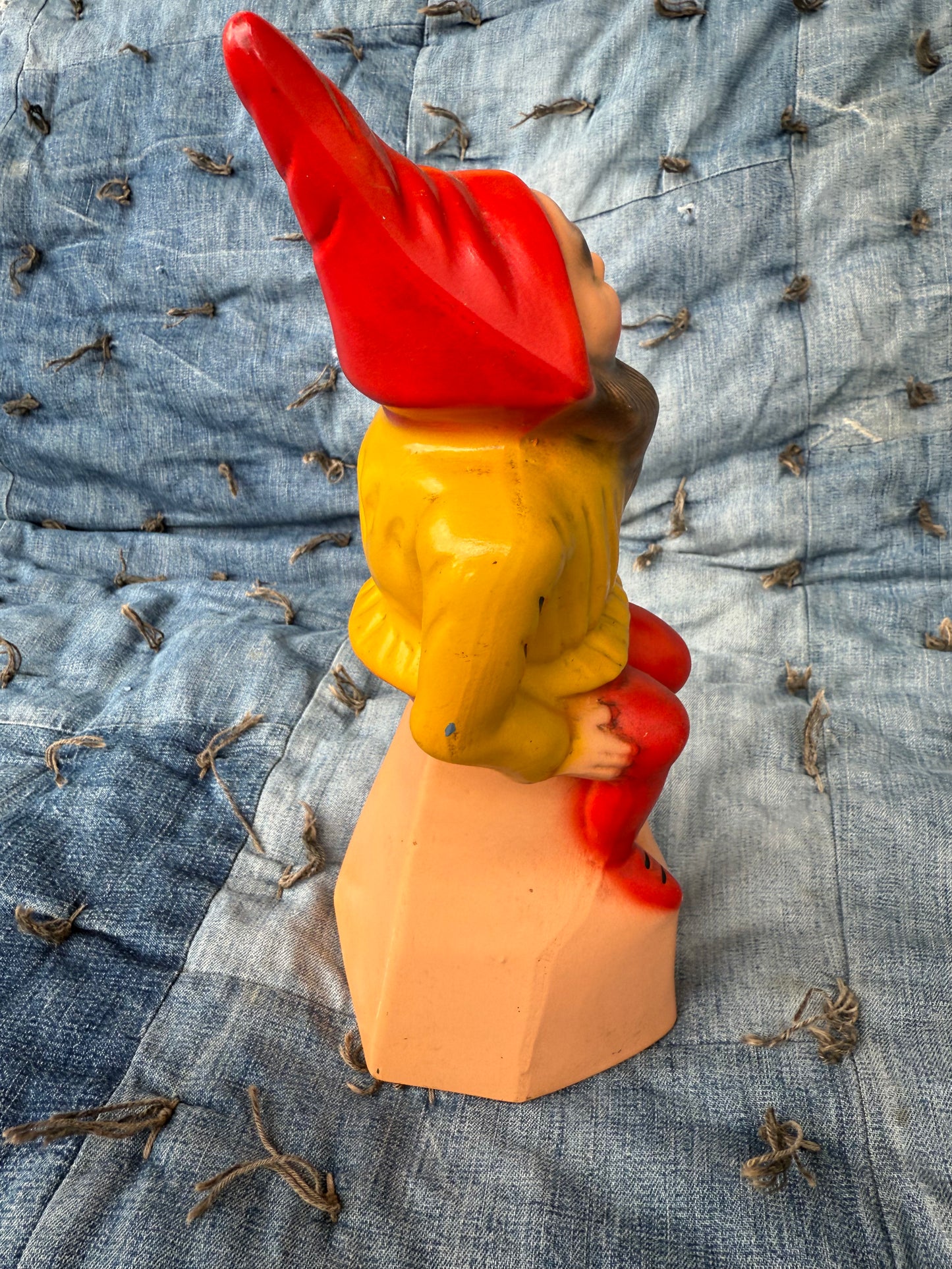 Large Vintage Bisque Gnome (C)