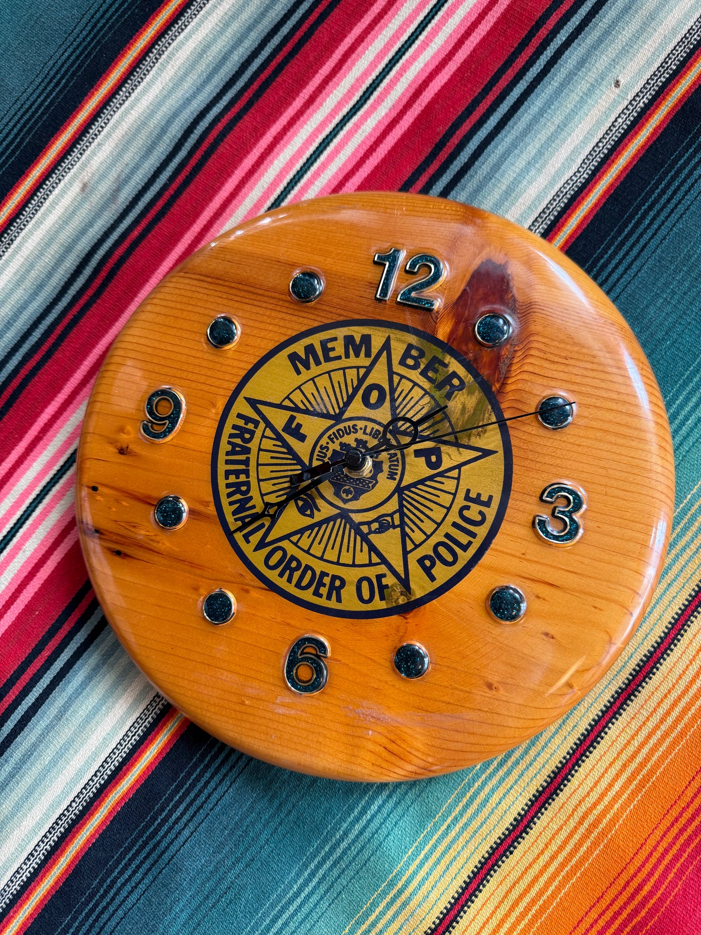 Vtg Fraternal Order of Police Wall Clock (C)
