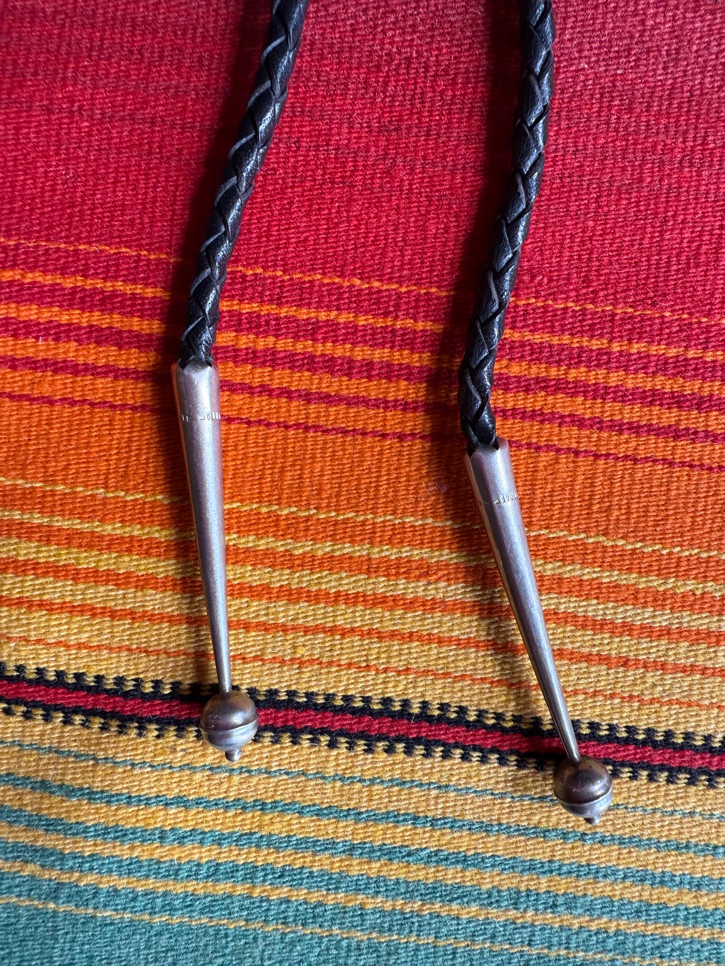 Vintage Sterling and Petrified Wood Bolo