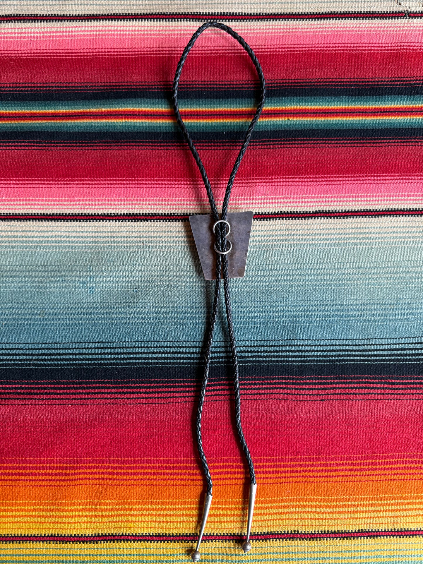 Vintage Sterling and Petrified Wood Bolo