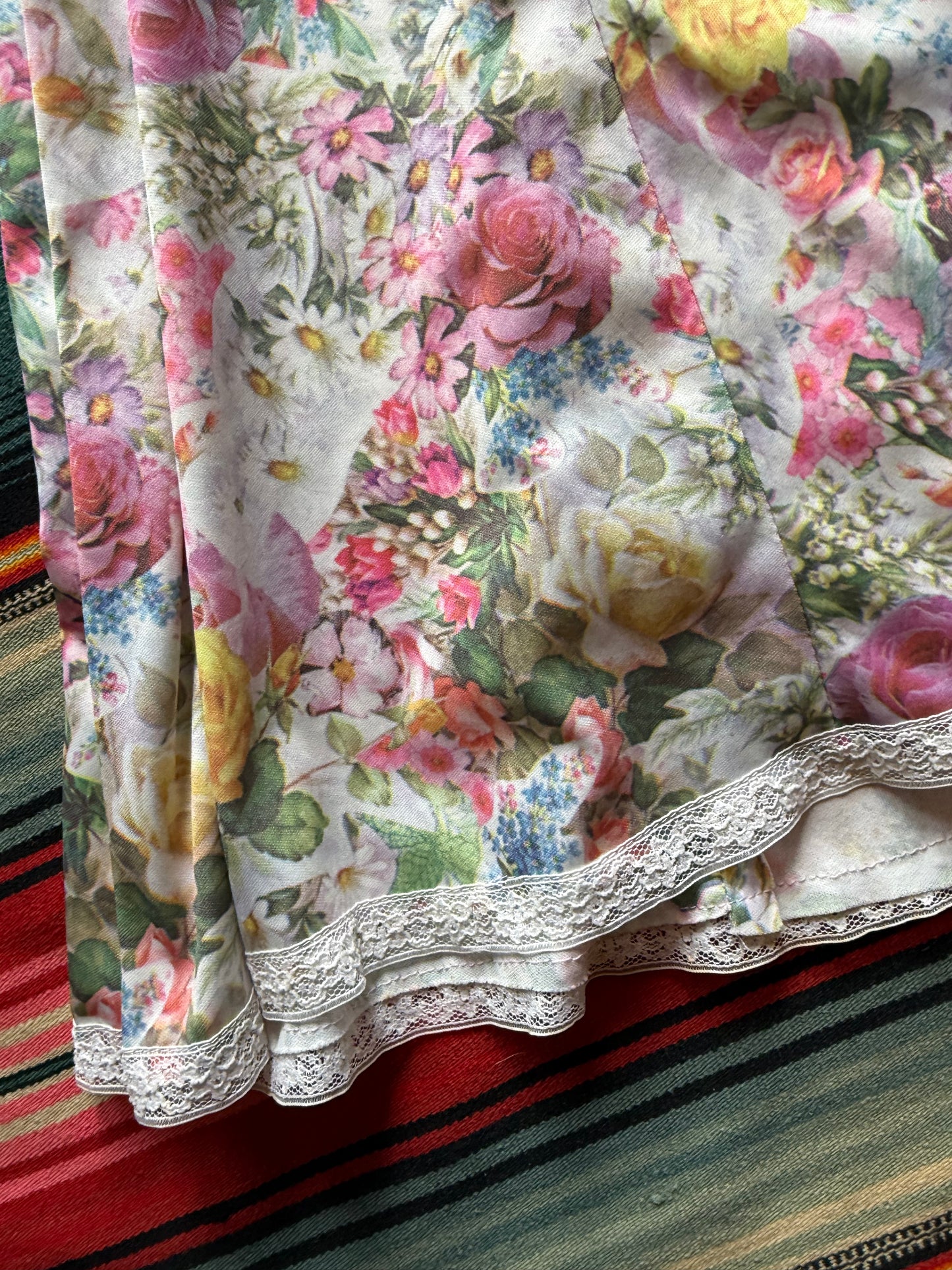 1970s Floral Maxi Dress (LR)