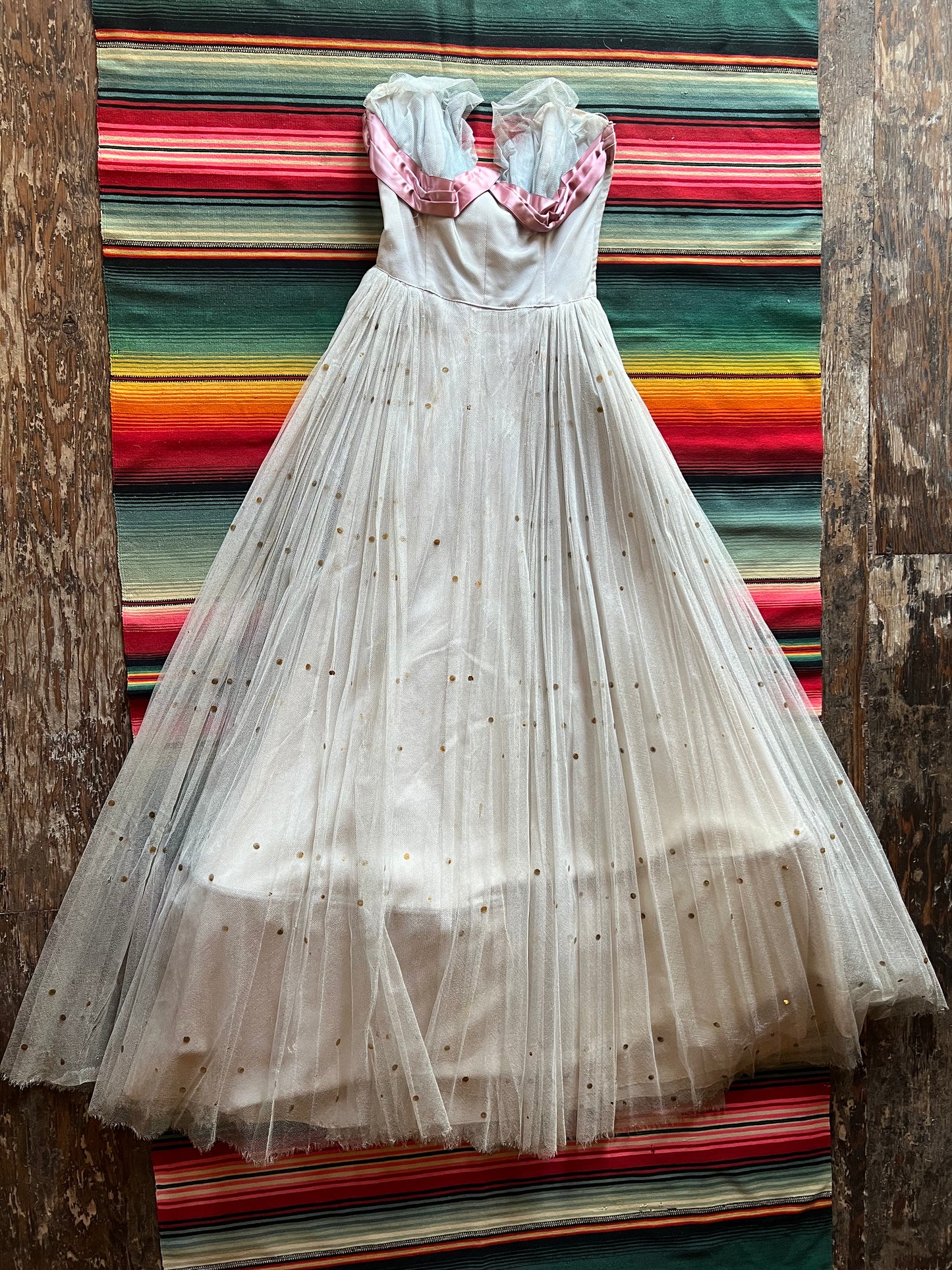 1950s Tulle Dress with Satin Bow