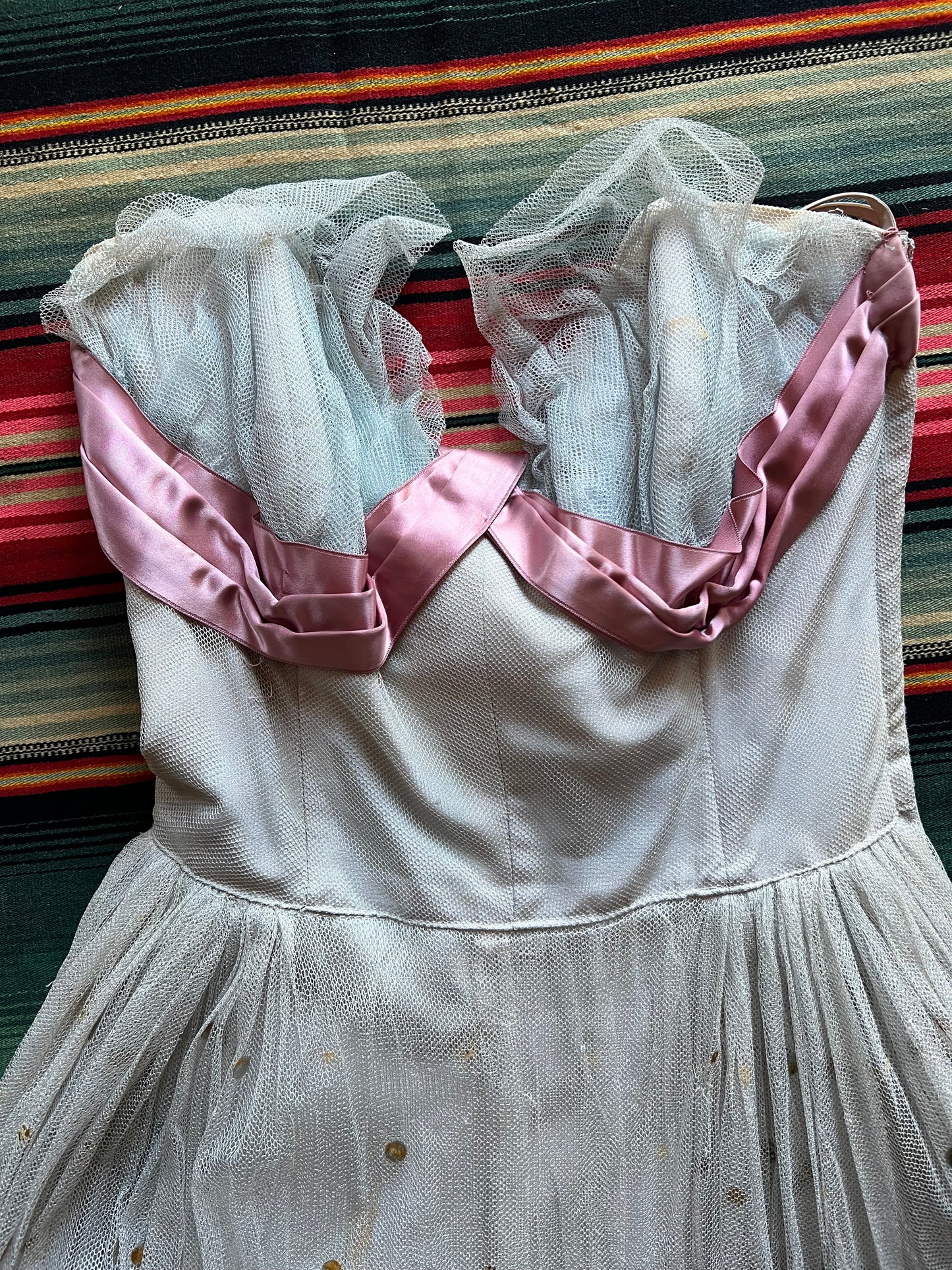 1950s Tulle Dress with Satin Bow