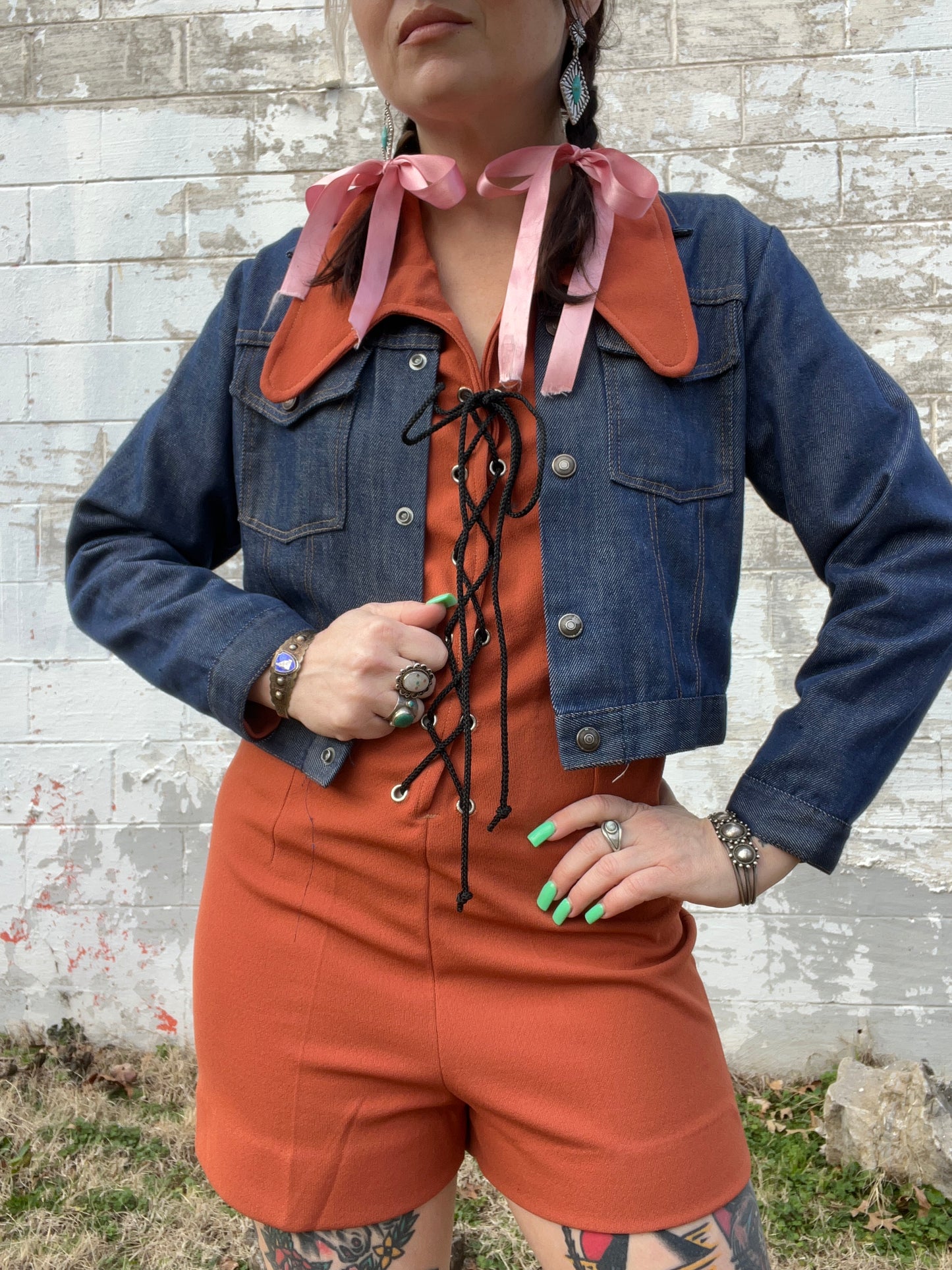 VTG Cropped Denim Jacket
