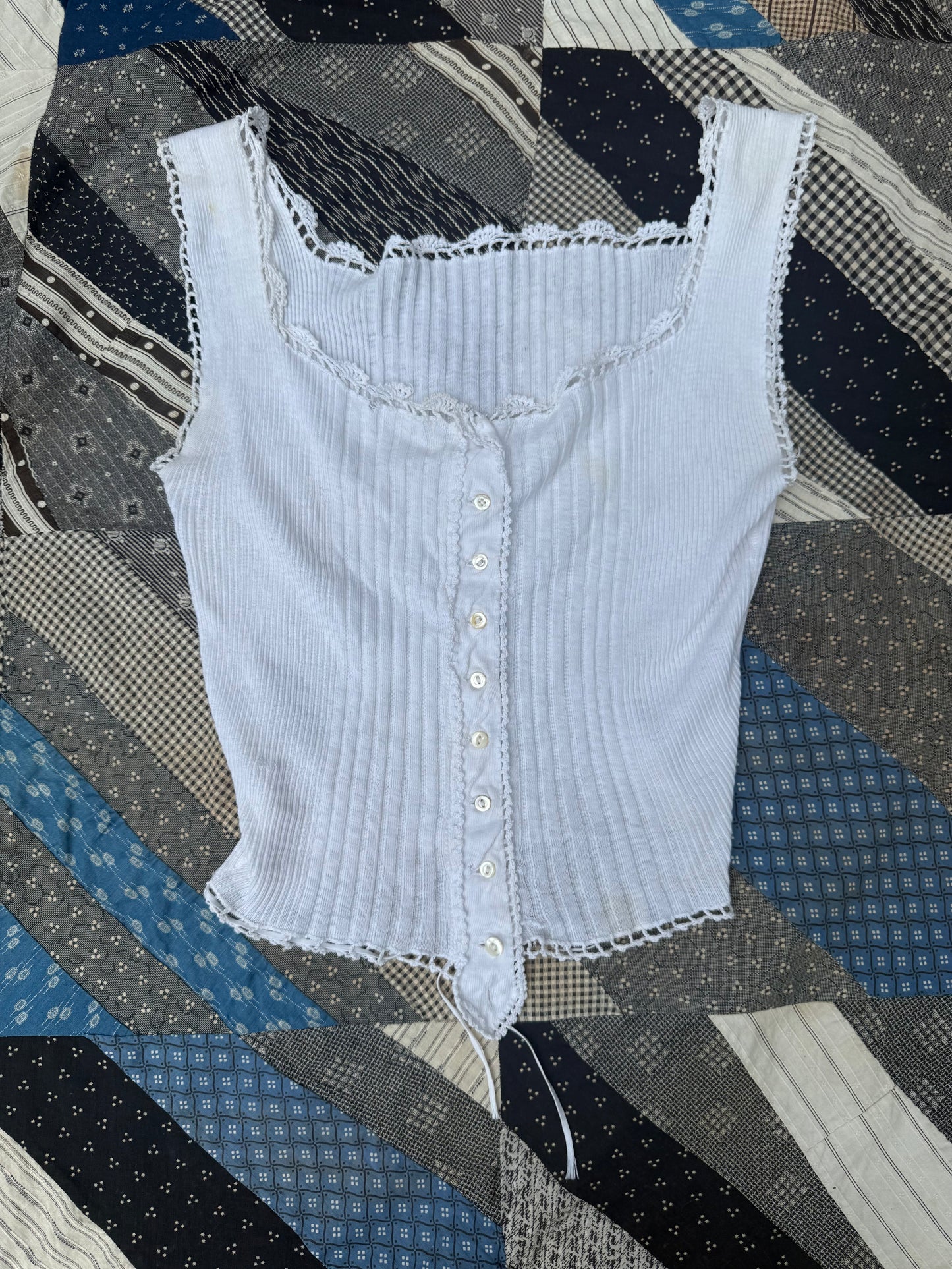 Antique Cotton Knit Camisole (JM)