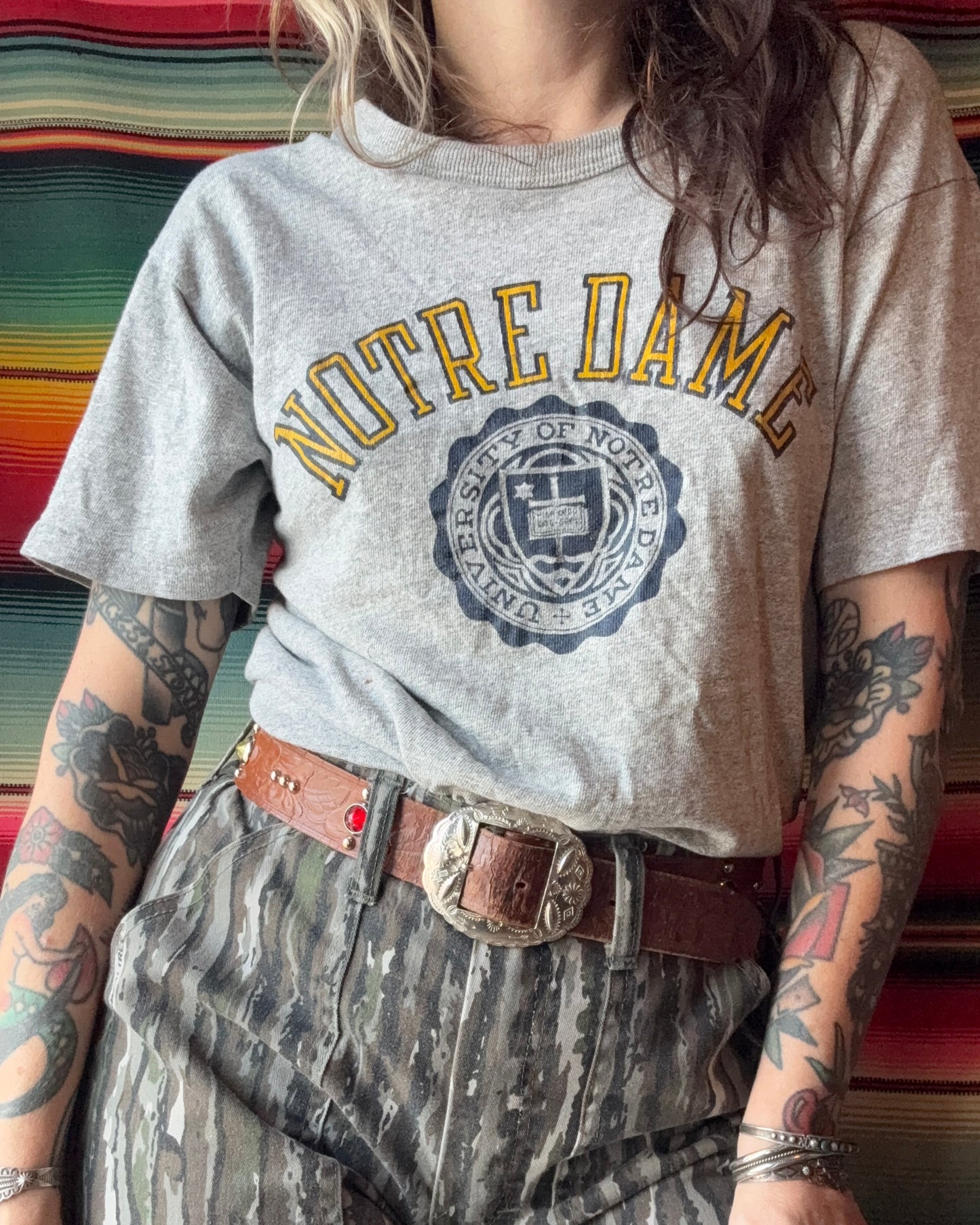 Single Stitch Notre Dame Tee Medium