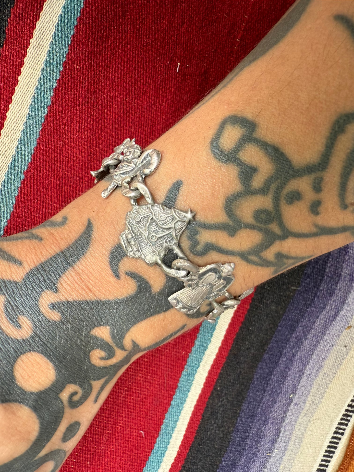 Vintage sterling Christmas bracelet (MA)