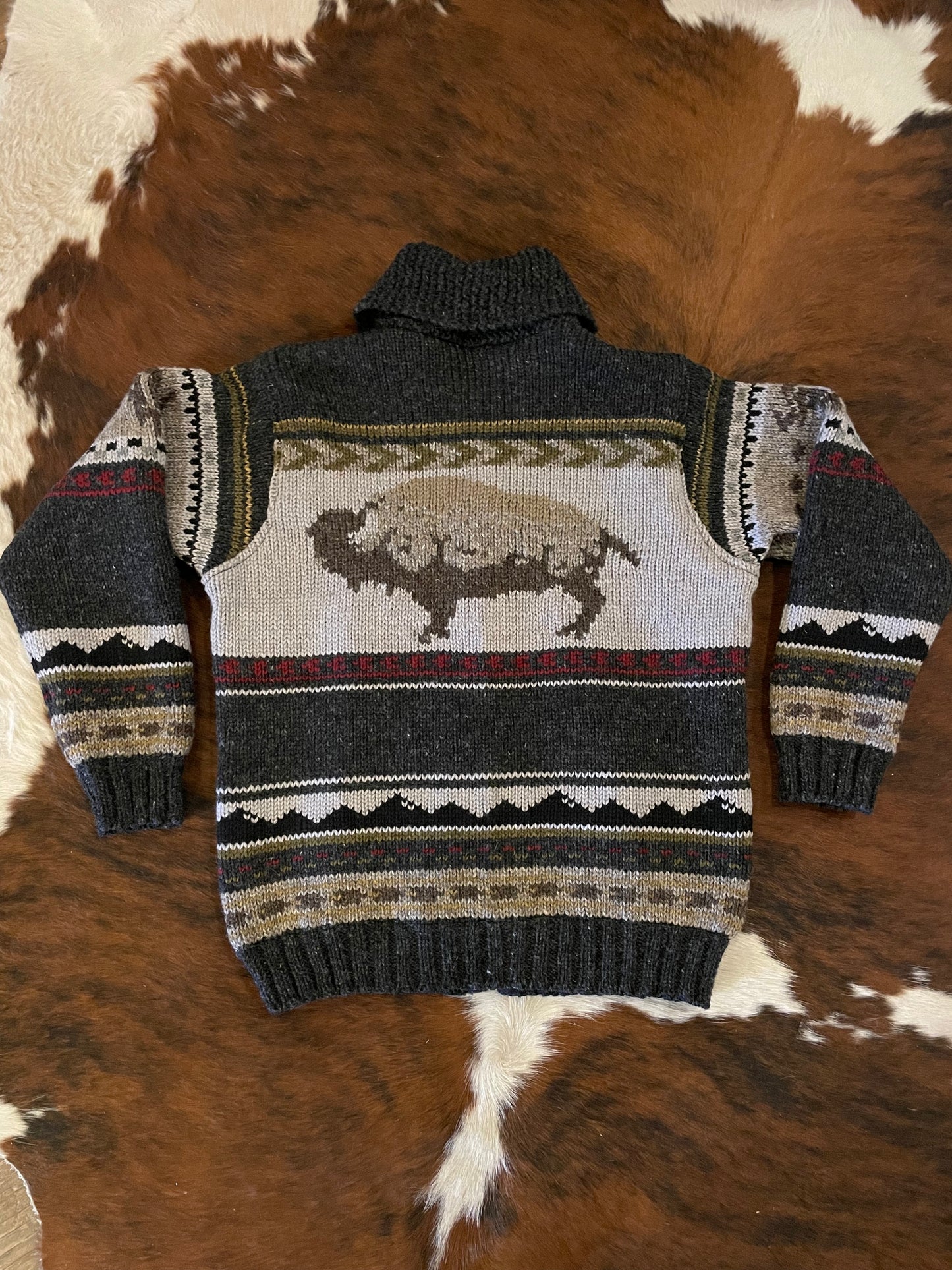 Men's Black Yellowstone Wool Knit Sweater