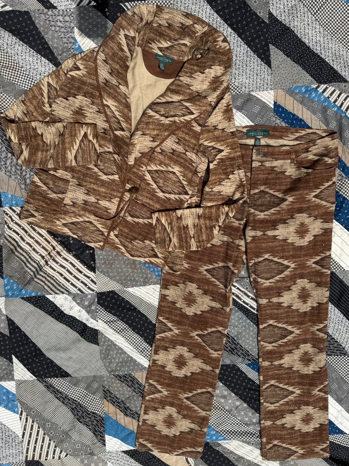 Vintage Ralph Lauren Southwest Print Suit