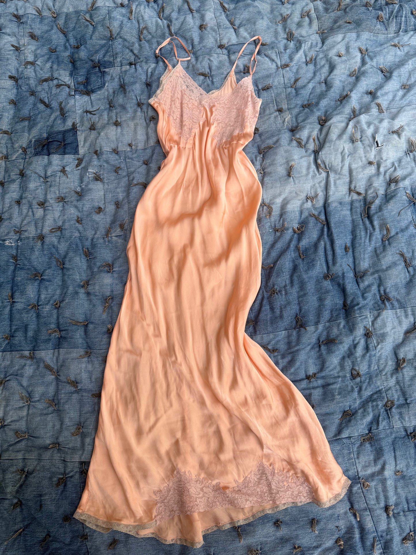 1930s Peach Silk Slip (PS)