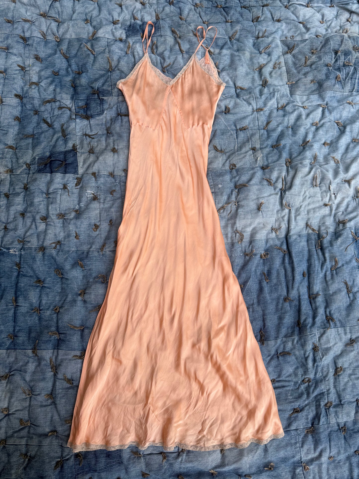 1930s Peach Silk Slip (PS)