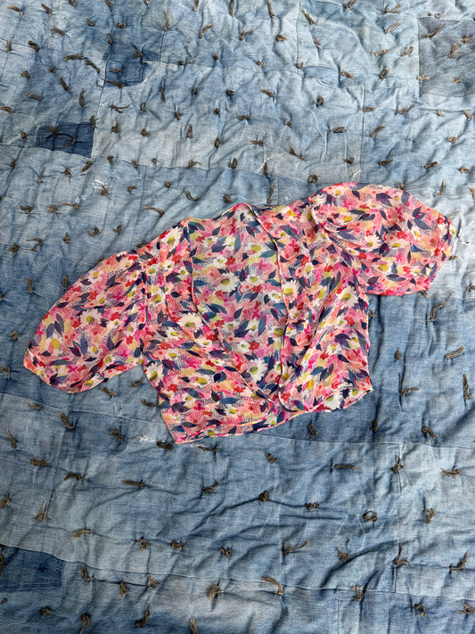 1930s Floral Chiffon Bolero (PS)