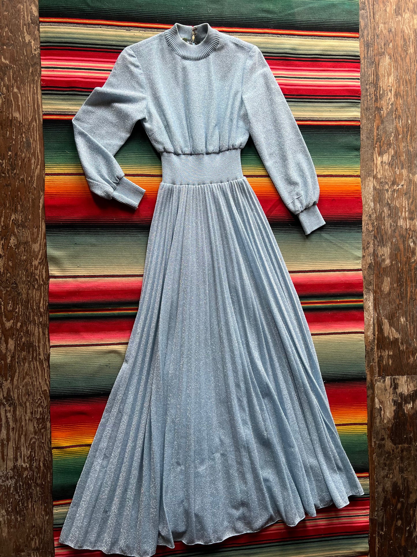 1970s Lurex Maxi Dress