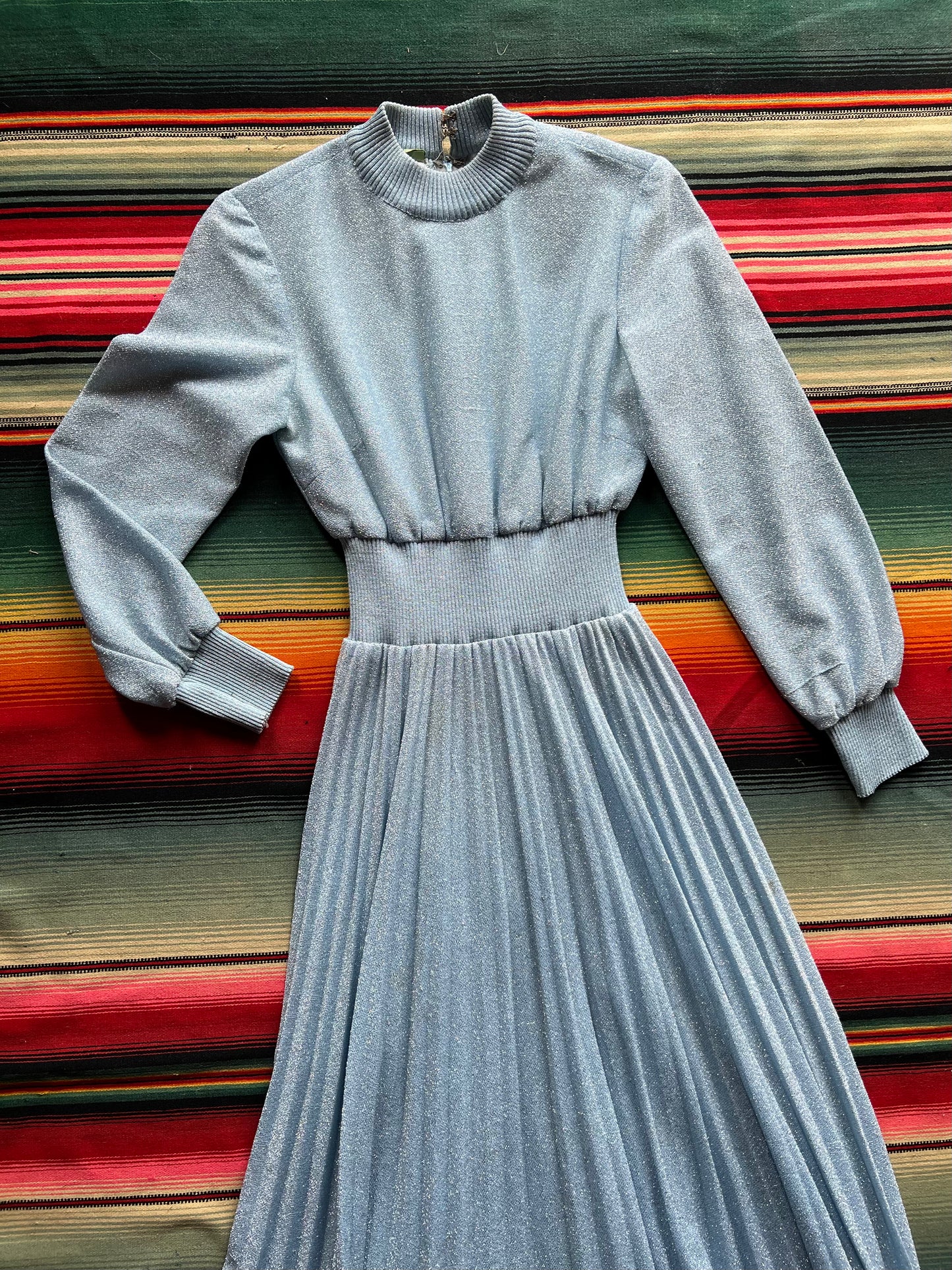 1970s Lurex Maxi Dress