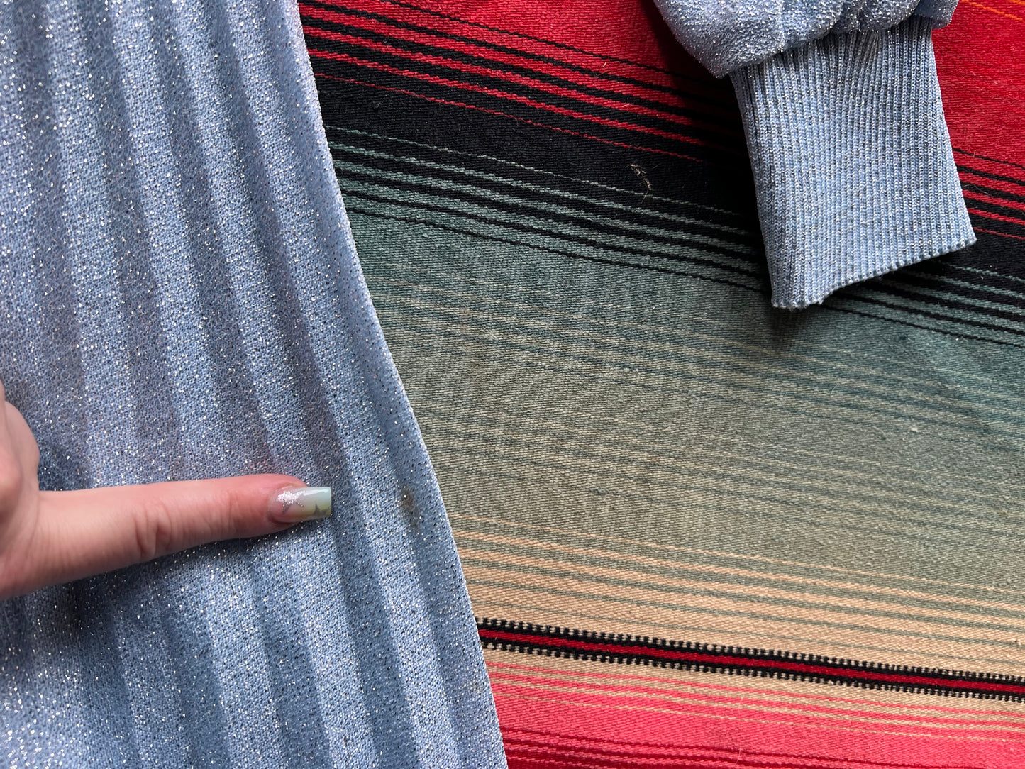 1970s Lurex Maxi Dress