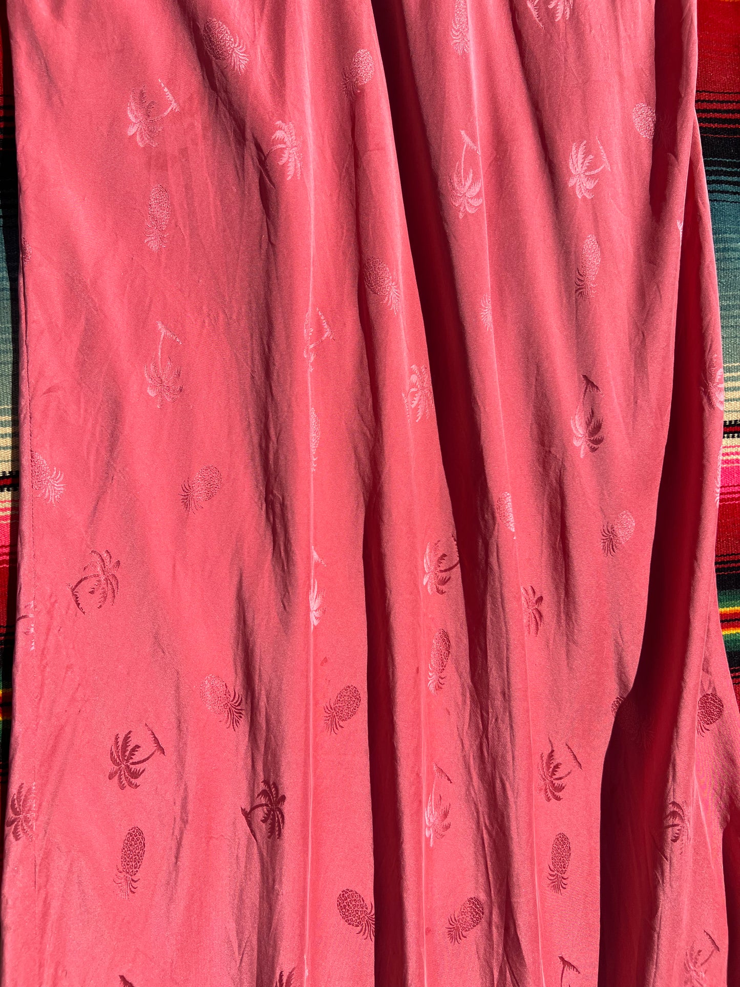 Vintage Pink Silk Maxi Slip Dress