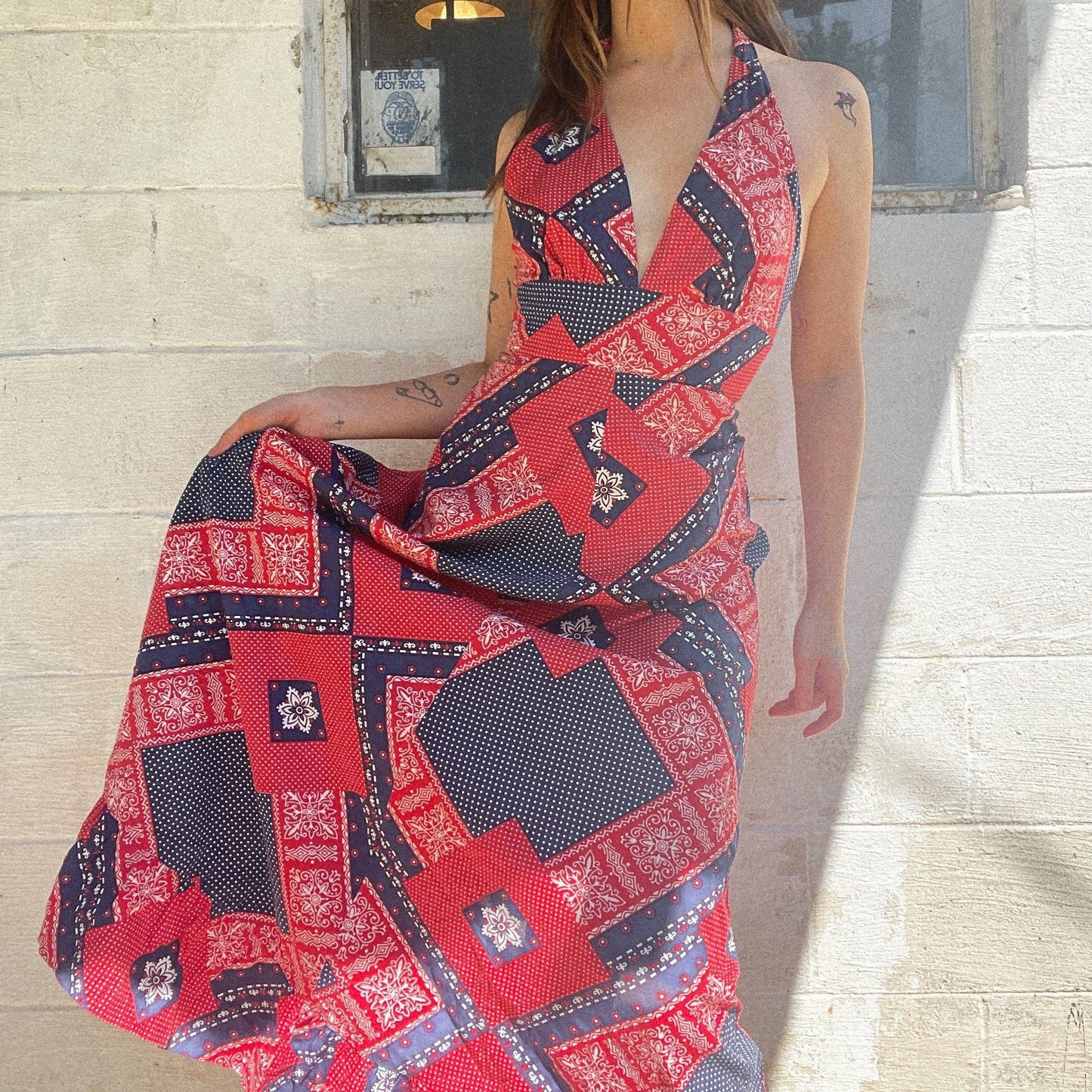 Bandana Halter Neck Sundress