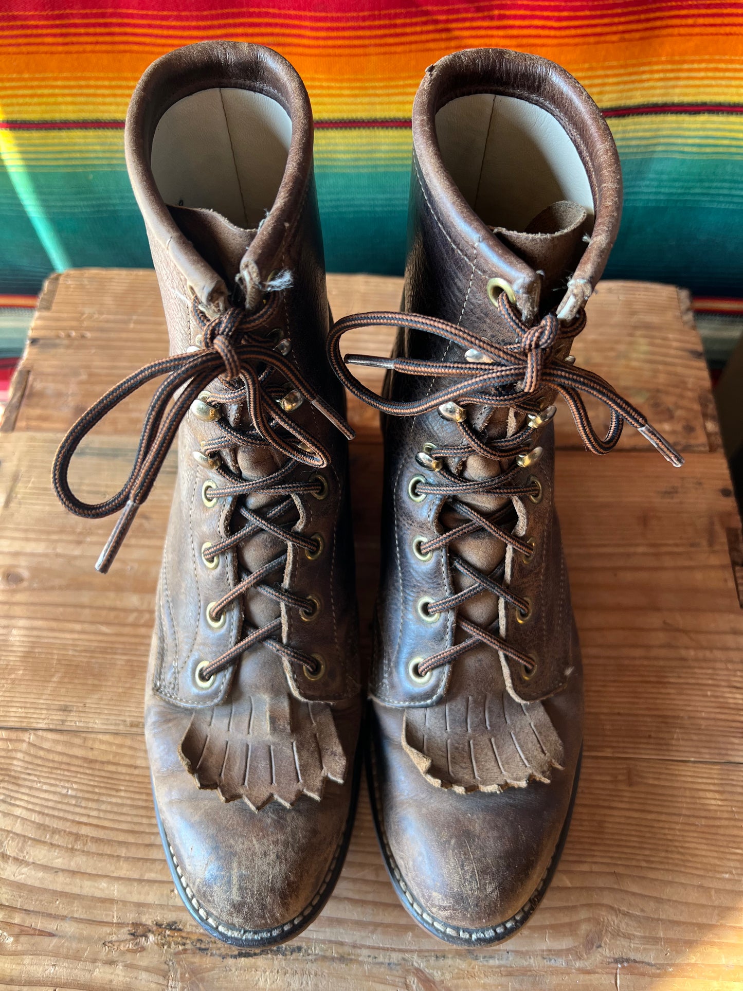 Brown Vintage Ropers Size 6