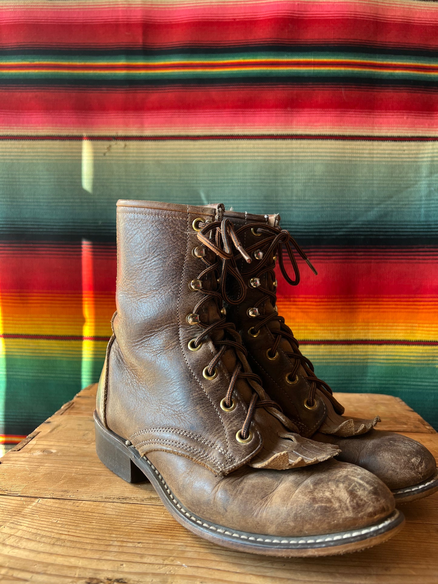 Brown Vintage Ropers Size 6